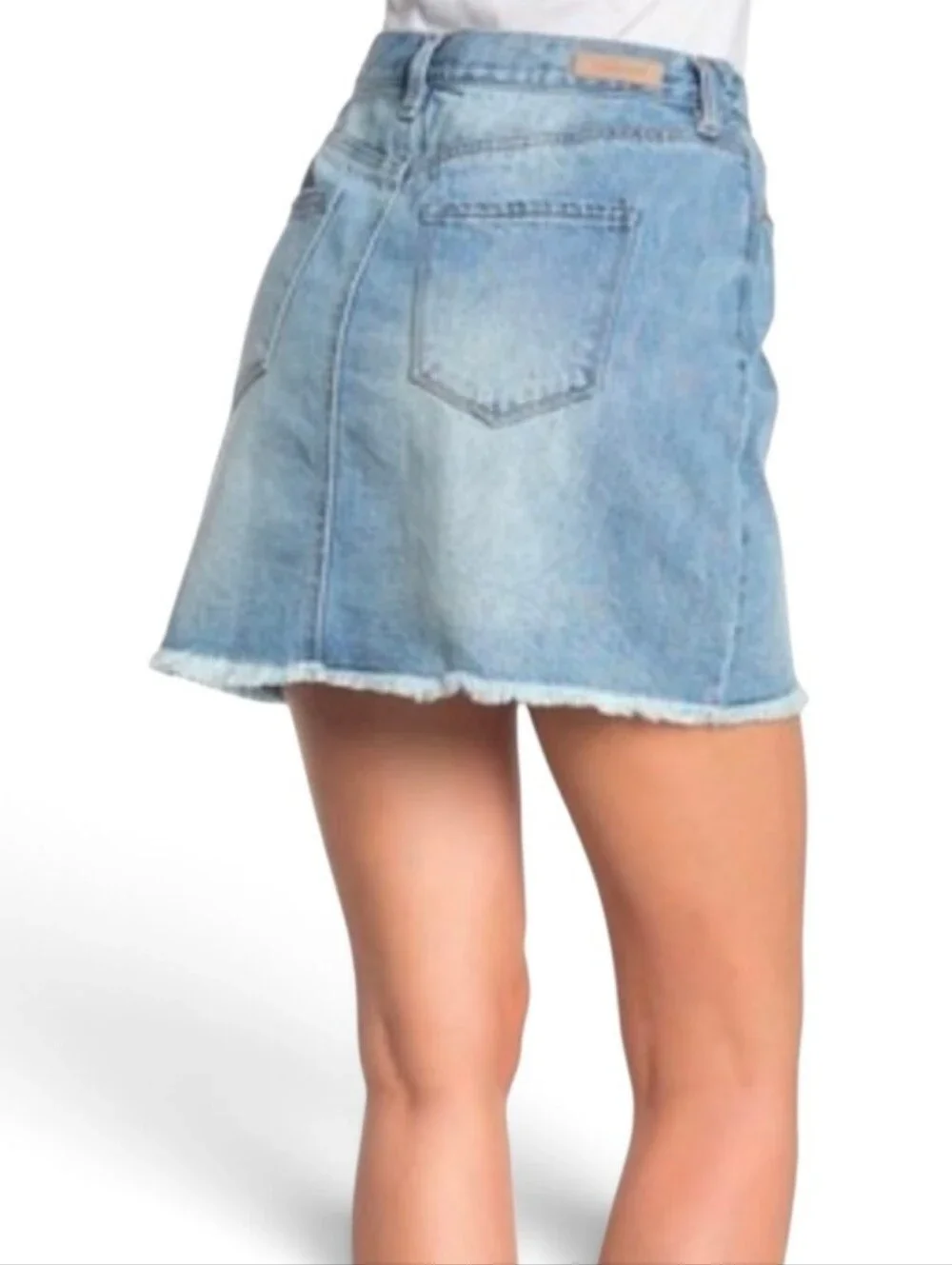 NWOT BLANK NYC X REVOLVE Frayed Hem Denim Skirt - Size 27